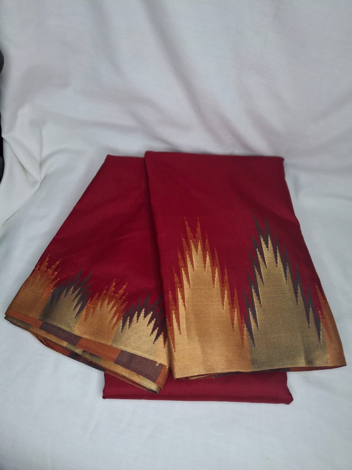 Kanchi Silk Saree with Temple Border