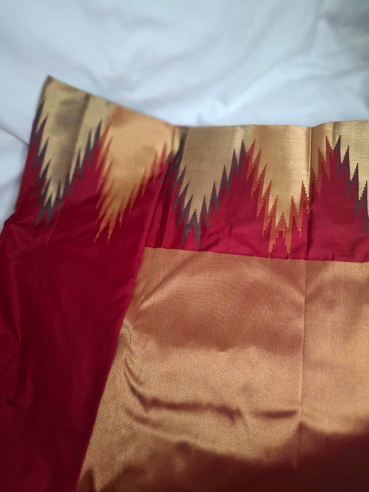 Kanchi Silk Saree with Temple Border