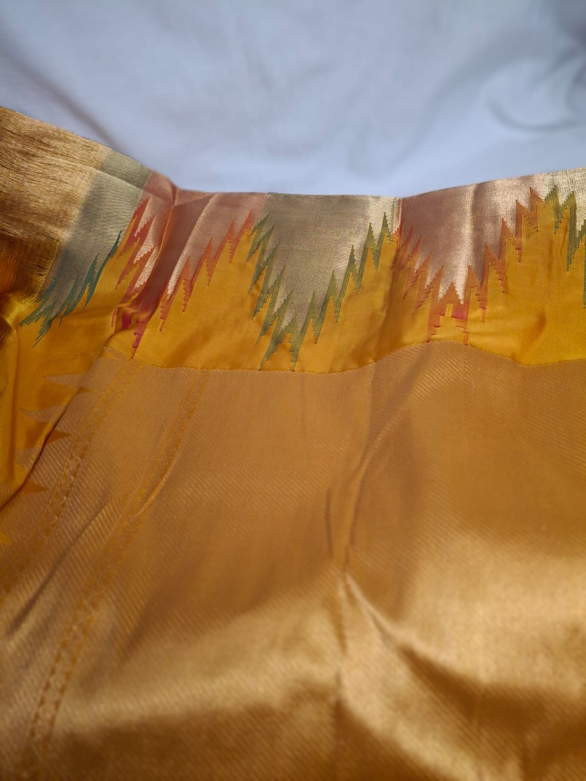 Kanchi Silk Saree with Temple Border