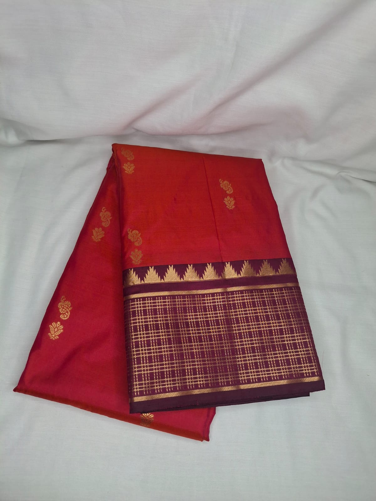 Kanchi Silk Saree with Buttas