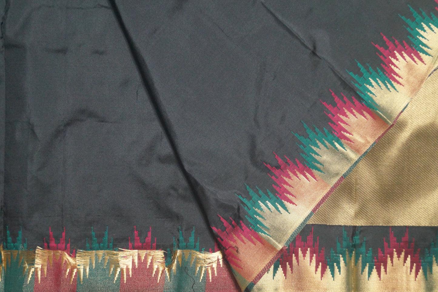Kanchi Silk Saree with Temple Border