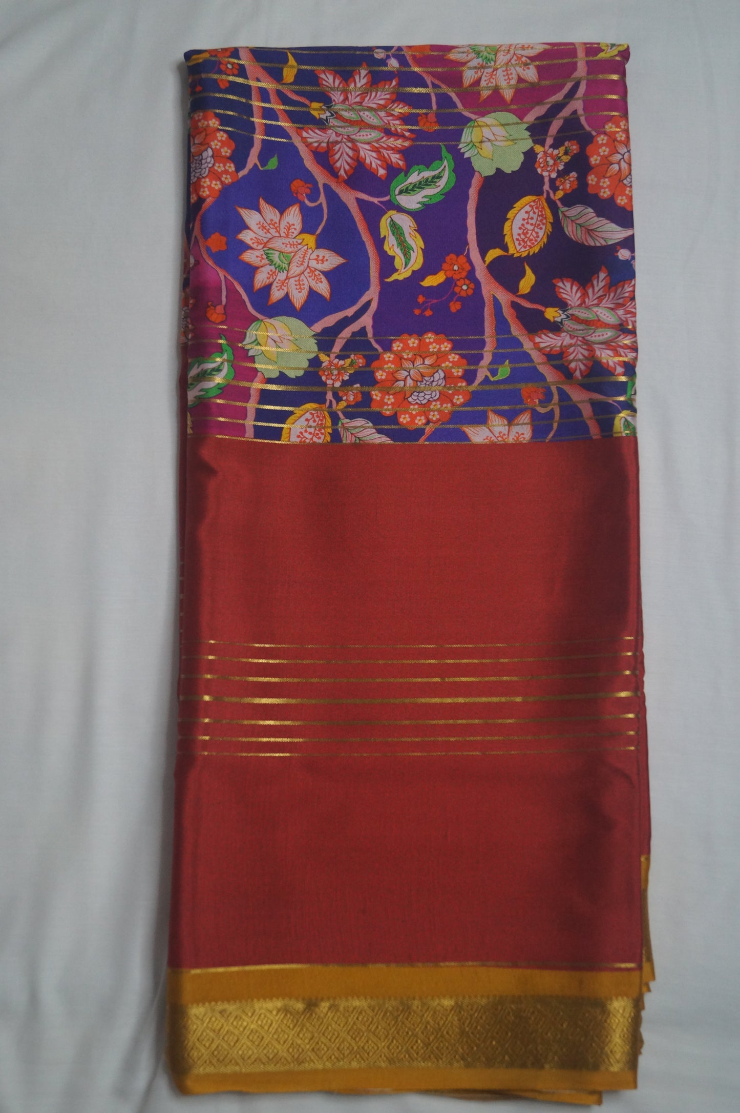 Pure Crepe Silk Saree with Digital Print in 110GSM