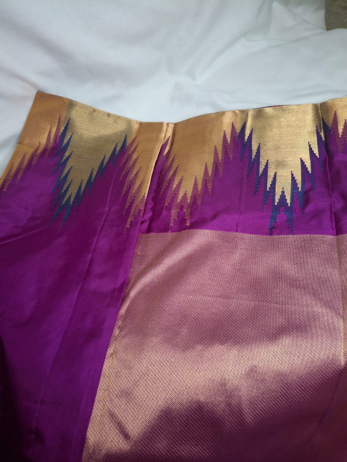 Kanchi Silk Saree with Temple Border