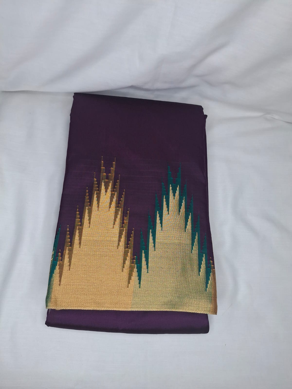 Kanchi Silk Saree with Temple Border