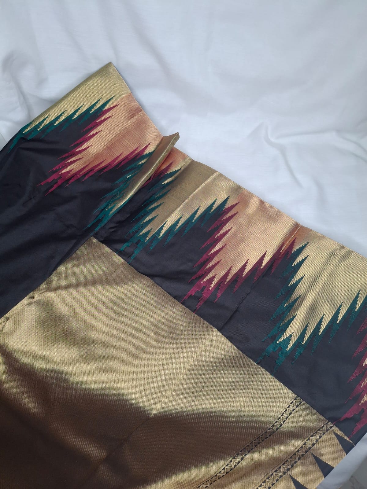 Kanchi Silk Saree with Temple Border
