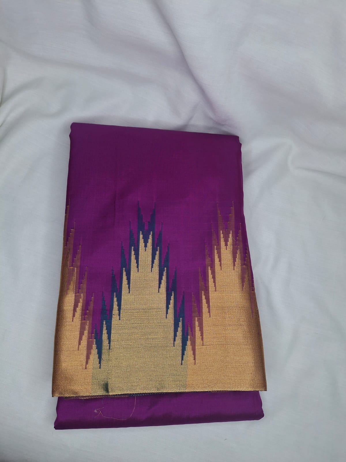 Kanchi Silk Saree with Temple Border