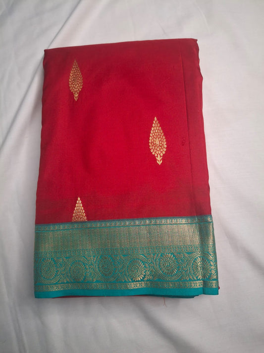 Kanchi Silk Saree with Buttas