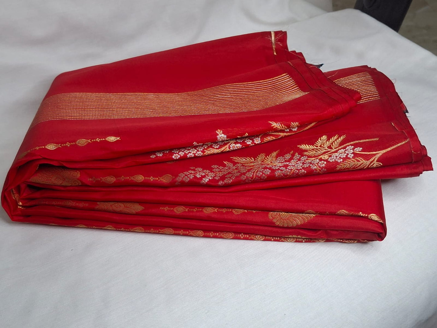 Kanchi Silk Saree without Border with Stripes