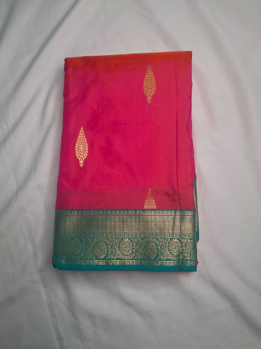 Kanchi Silk Saree with Buttas