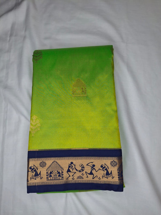 Kanchi Silk Saree with Buttas