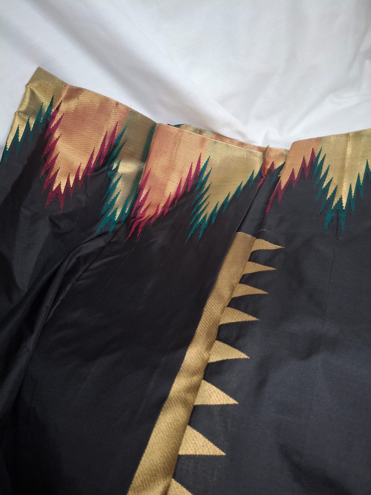 Kanchi Silk Saree with Temple Border