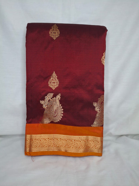 Kanchi Silk Saree with Buttas