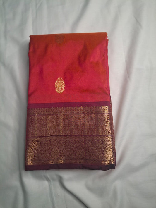 Kanchi Silk Saree with Buttas