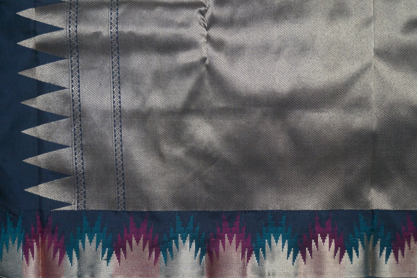 Kanchi Silk Saree with Temple Border