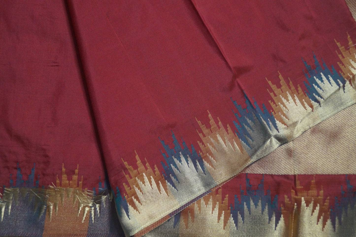 Kanchi Silk Saree with Temple Border
