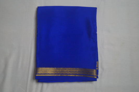 Pure Crepe Silk Saree with Small Temple Border in 80 GSM