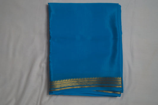 Pure Crepe Silk Saree with Small Temple Border