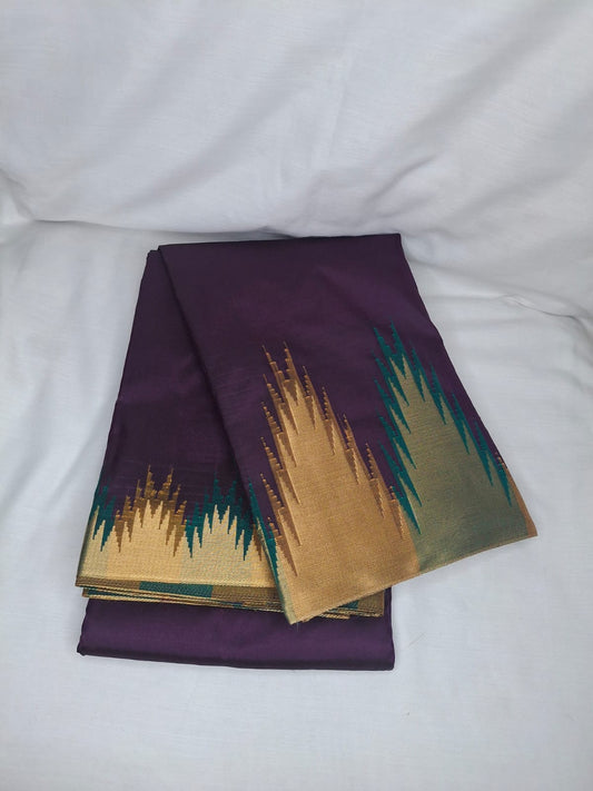 Kanchi Silk Saree with Temple Border