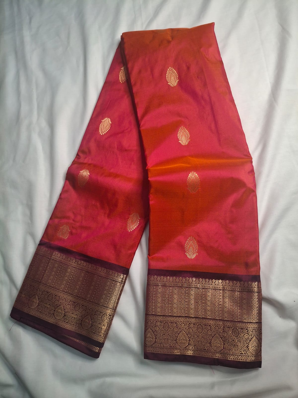 Kanchi Silk Saree with Buttas