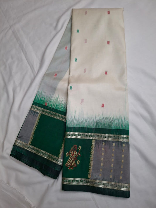 Pure Silk Saree with Thread Embroidery