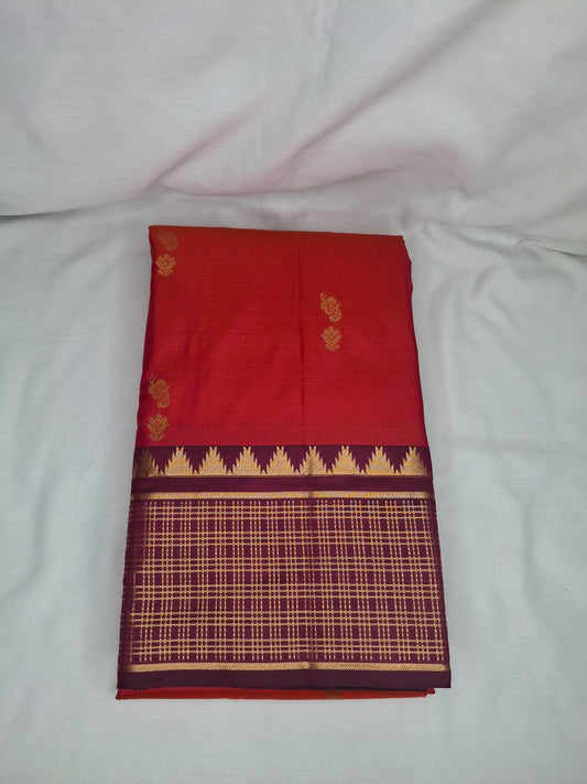 Kanchi Silk Saree with Buttas